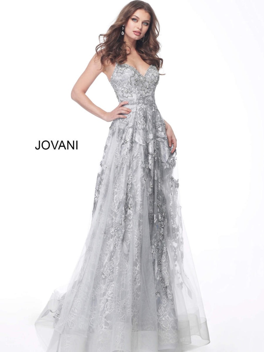 Jovani 62405 silver size 10 NWT brand new never worn before!!